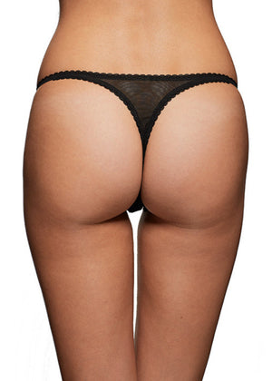 Mariposa Black Thong Panties Underwear By Wings Intimates