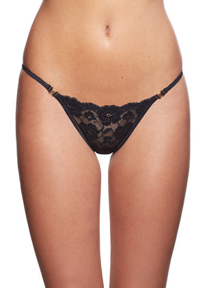 Pearly Eye Thong Black Panties Underwear By Wings Intimates