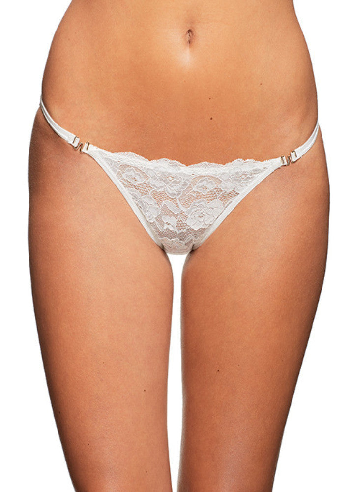 Pearly Eye Thong White Panties Underwear By Wings Intimates