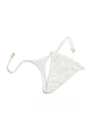 Pearly Eye Thong White Panties Underwear By Wings Intimates